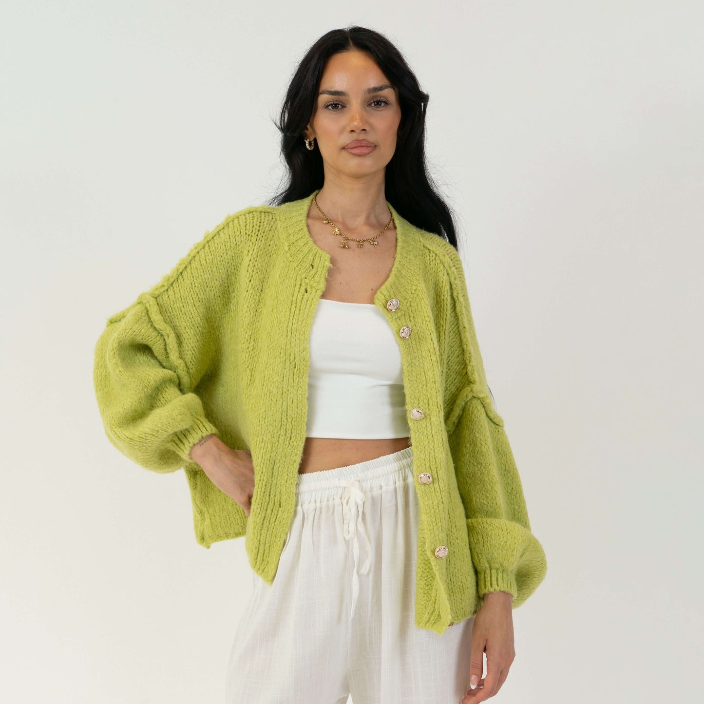 Oversized Cardigan Short