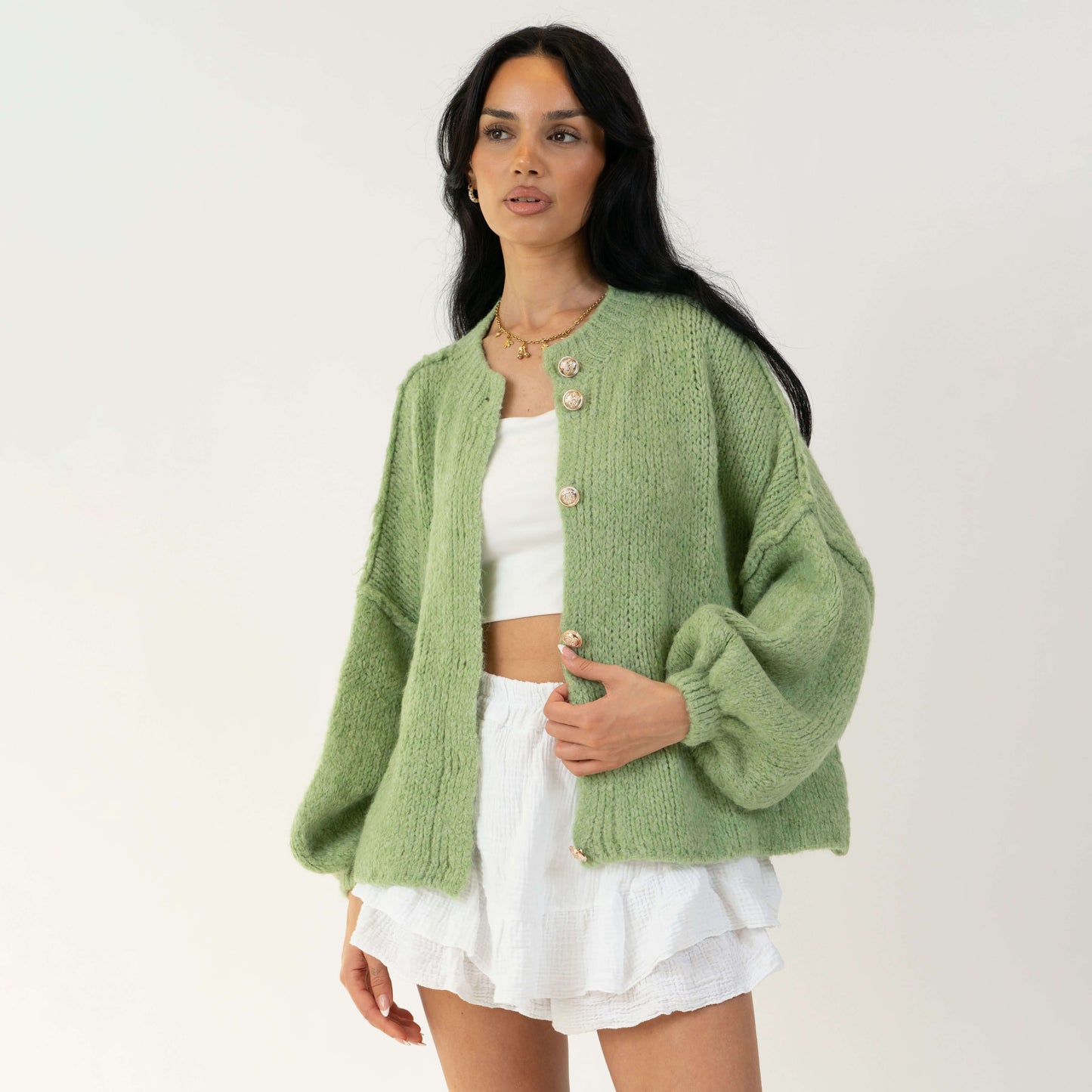 Oversized Cardigan Short