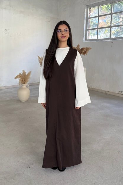 Lina Kurzarm Denimkleid
