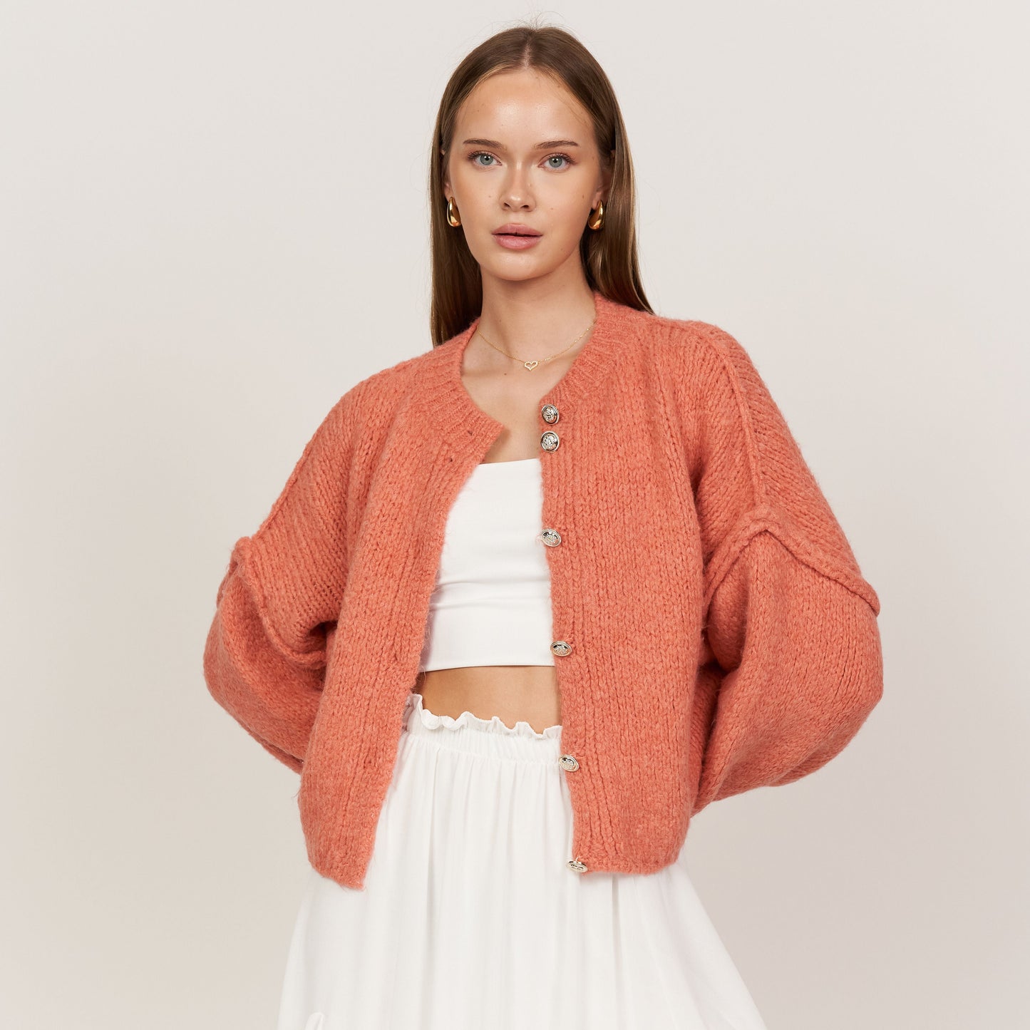Oversized Cardigan Short