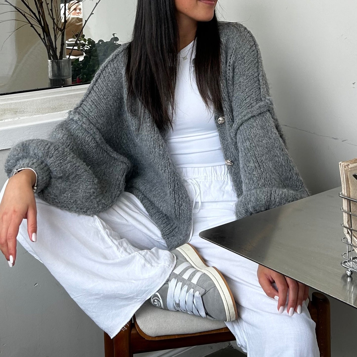 Oversized Cardigan Short