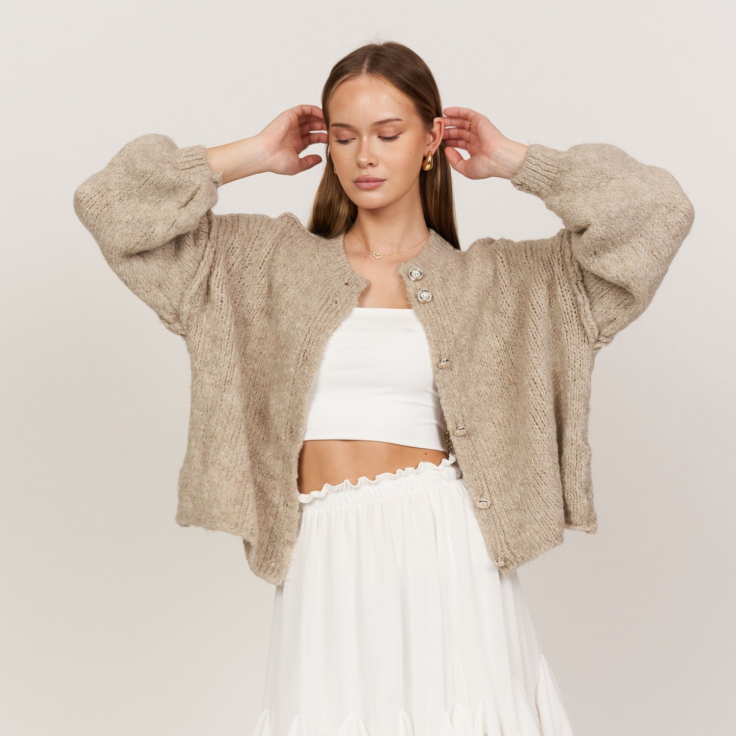 Oversized Cardigan Short