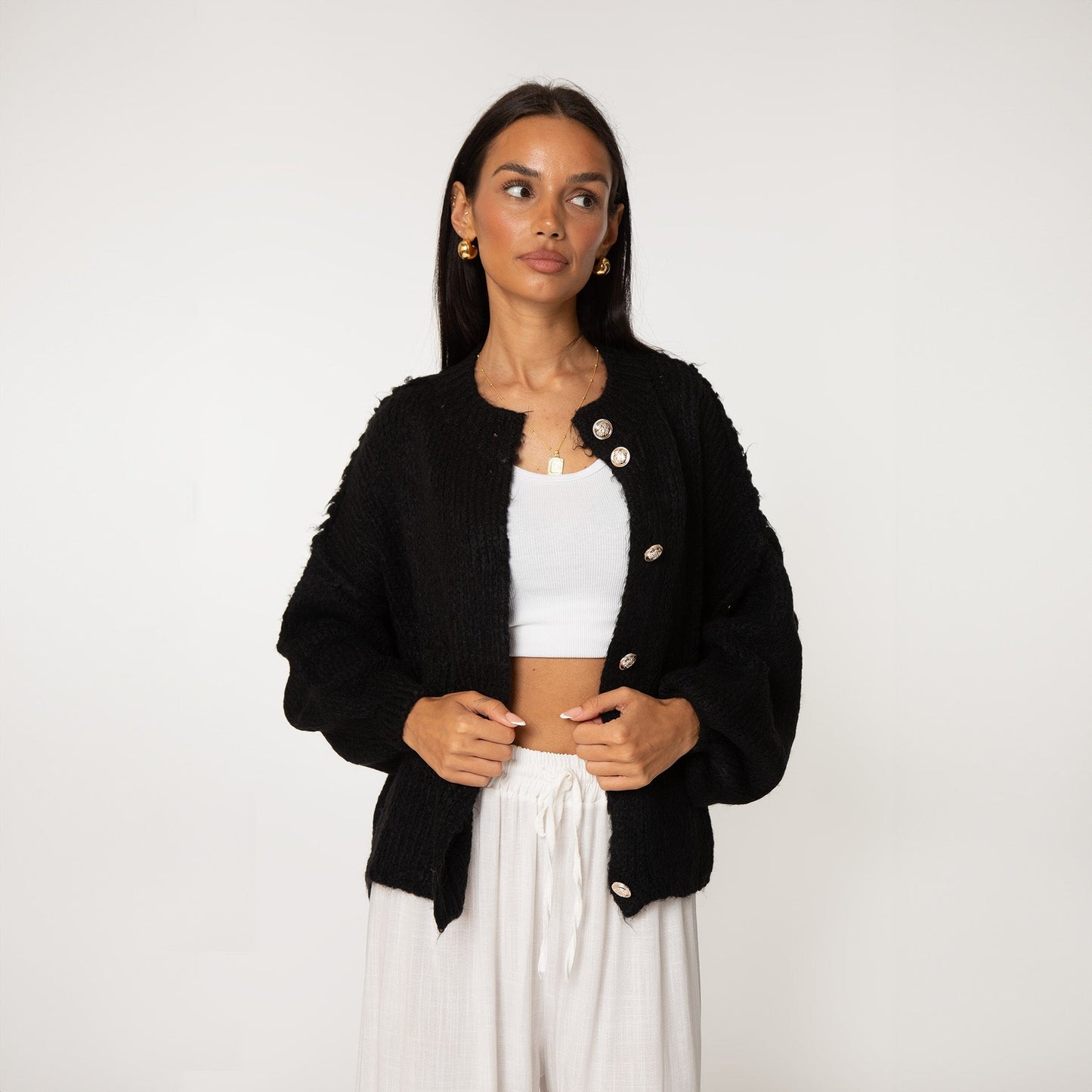 Oversized Cardigan Short