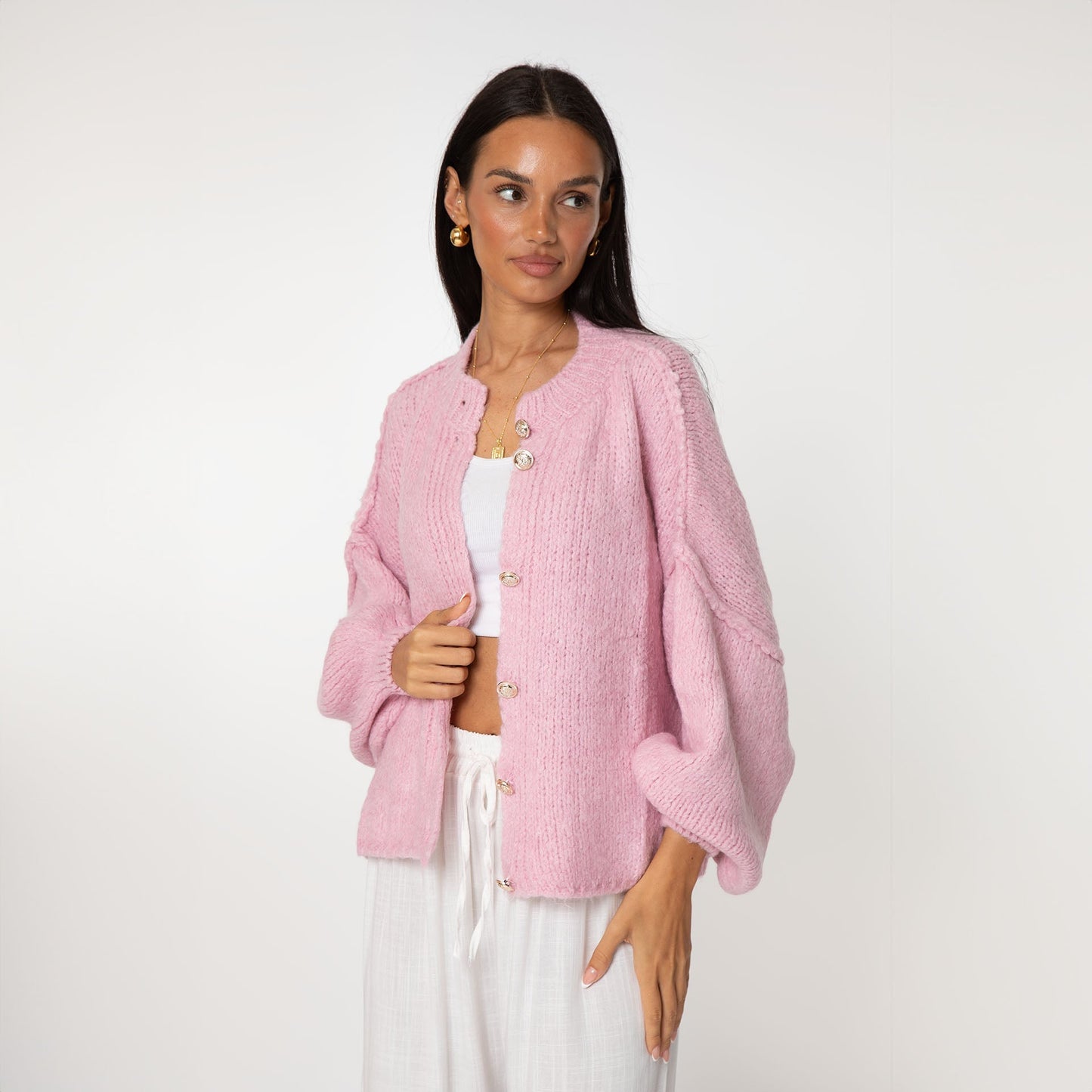 Oversized Cardigan Short
