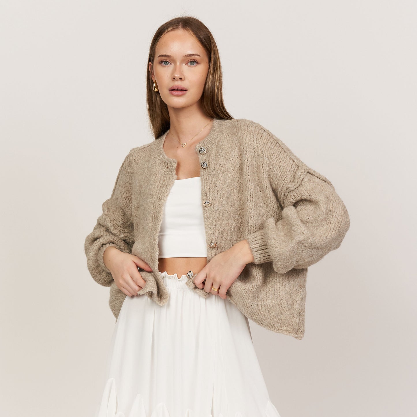 Oversized Cardigan Short
