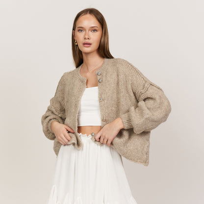 Oversized Cardigan Short