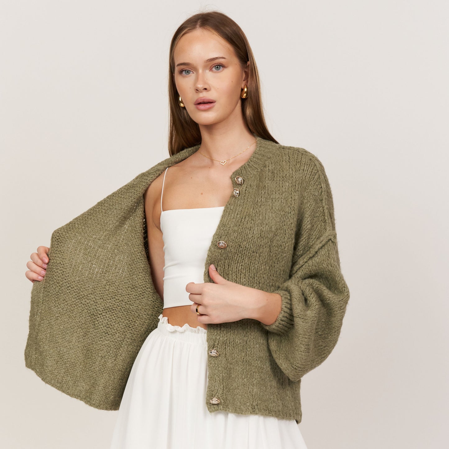 Oversized Cardigan Short
